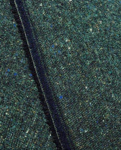 Костюмный твид меланж т.зеленый